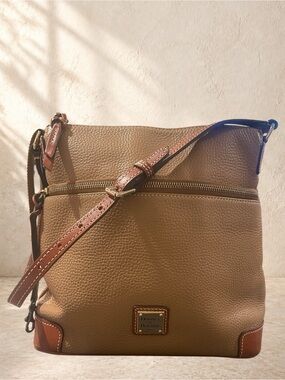 Dooney & Bourke Tan Pebbled Leather Shoulder Bag